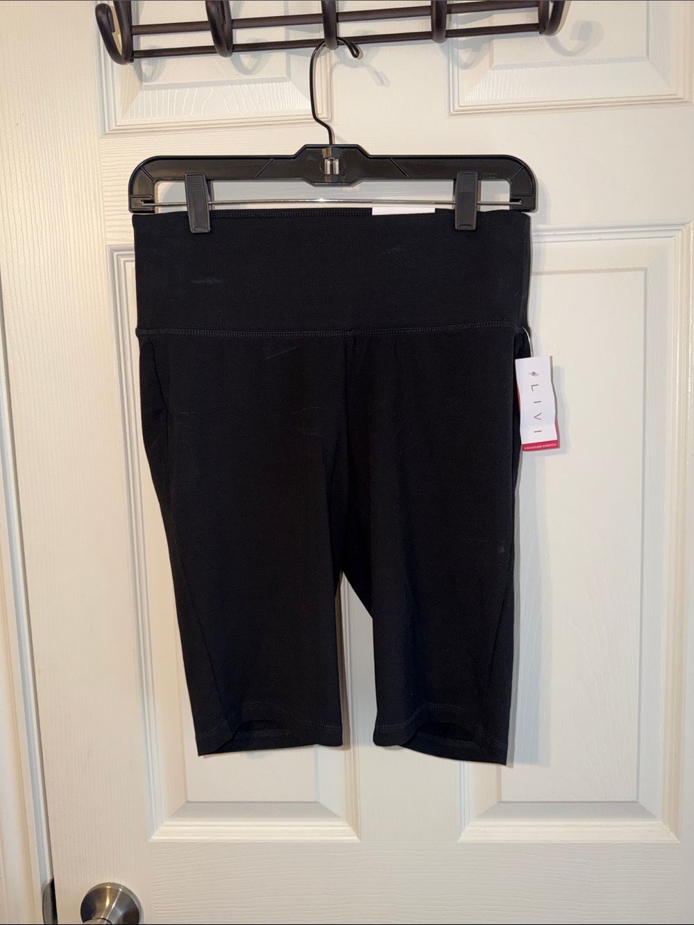 Lane bryant LIVI Black High-Waist Biker Shorts